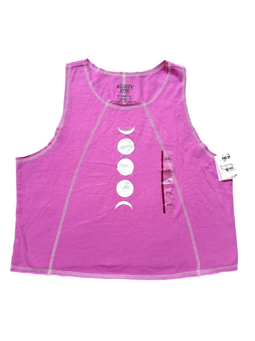 ⭐️ 5 for $25 Mighty Fine Pink Cotton Sleeveless Crop Top Size 2X NWT